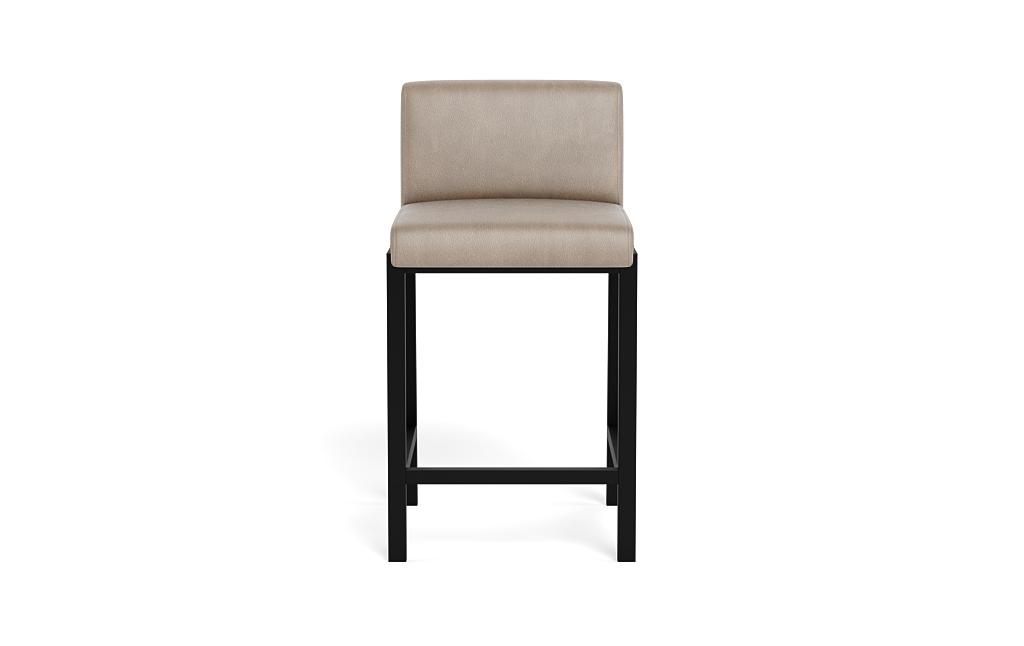 Callen Leather Wood Framed Upholstered Stool - Image 0