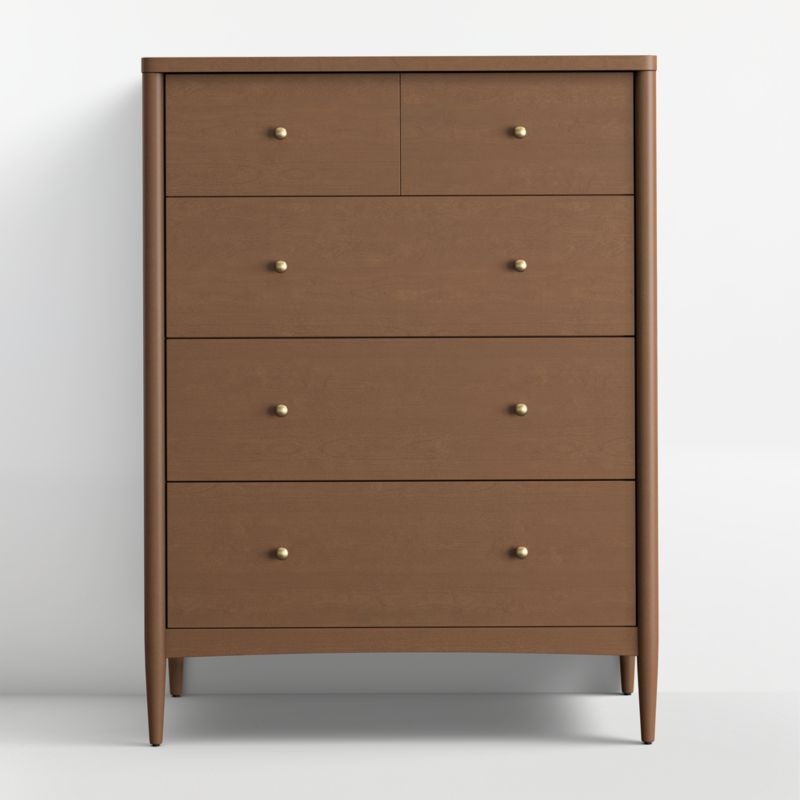 Hampshire Natural Brown Wood Tall 7-Drawer Kids Dresser - Image 3