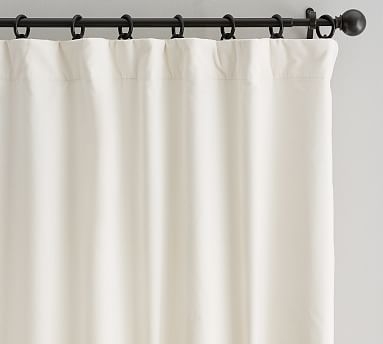 Velvet Twill Curtain, 50 x 84", Ivory - Image 0