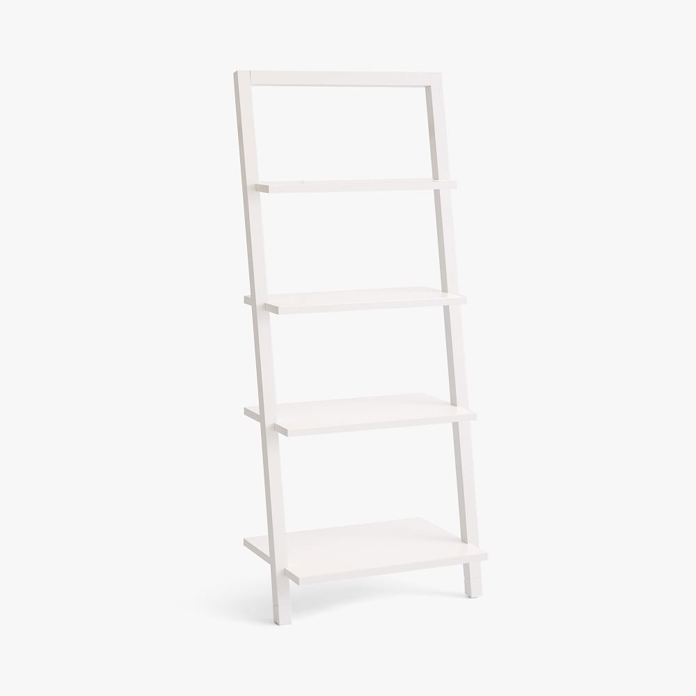 Beadboard Ladder Bookshelf, Simply White - Image 0