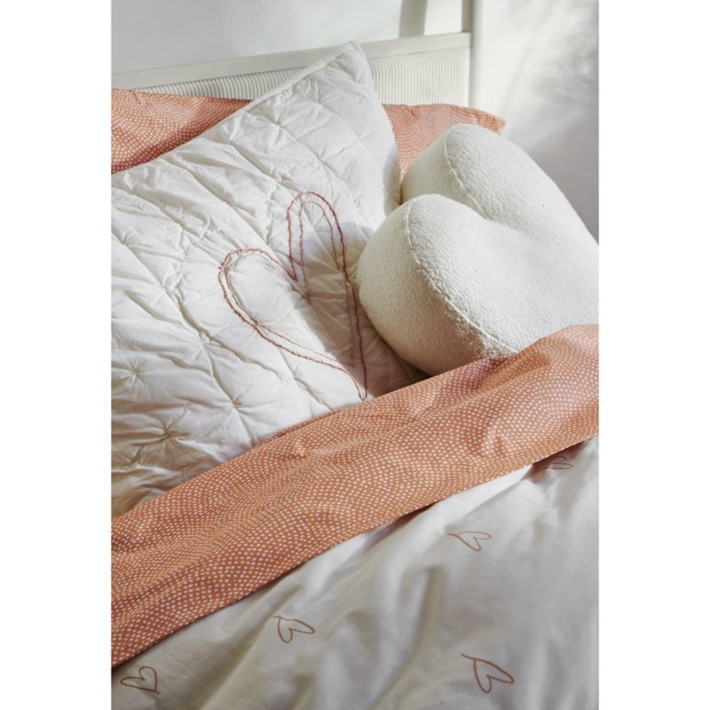 XO Heart-Shaped Kids Throw Pillow by Leanne Ford - Image 2