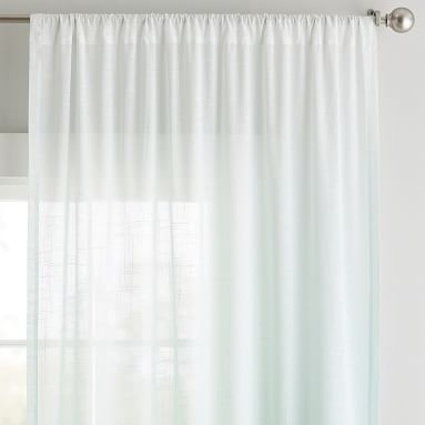 Ombre Sheer Curtain Panel, 96", Powdered Blush - Image 3