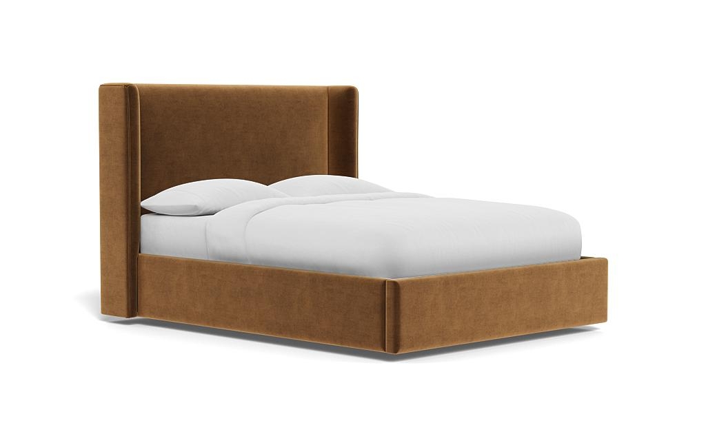 Graham Upholstered Bed with Contrast Piping and Storage Option - Image 1