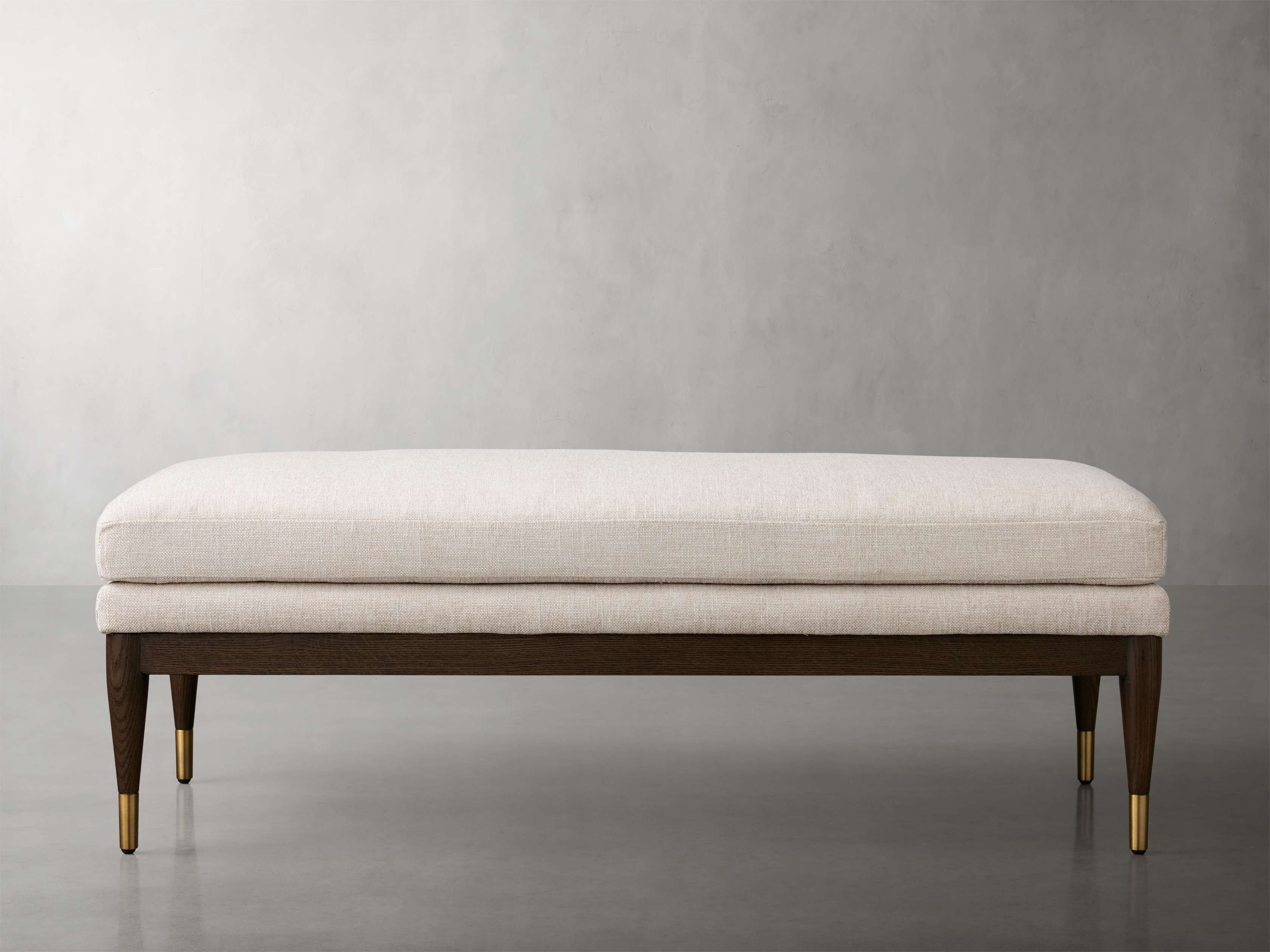 Fisher Bench in Upholstered Natural  Wiley Flax/48" - Image 0