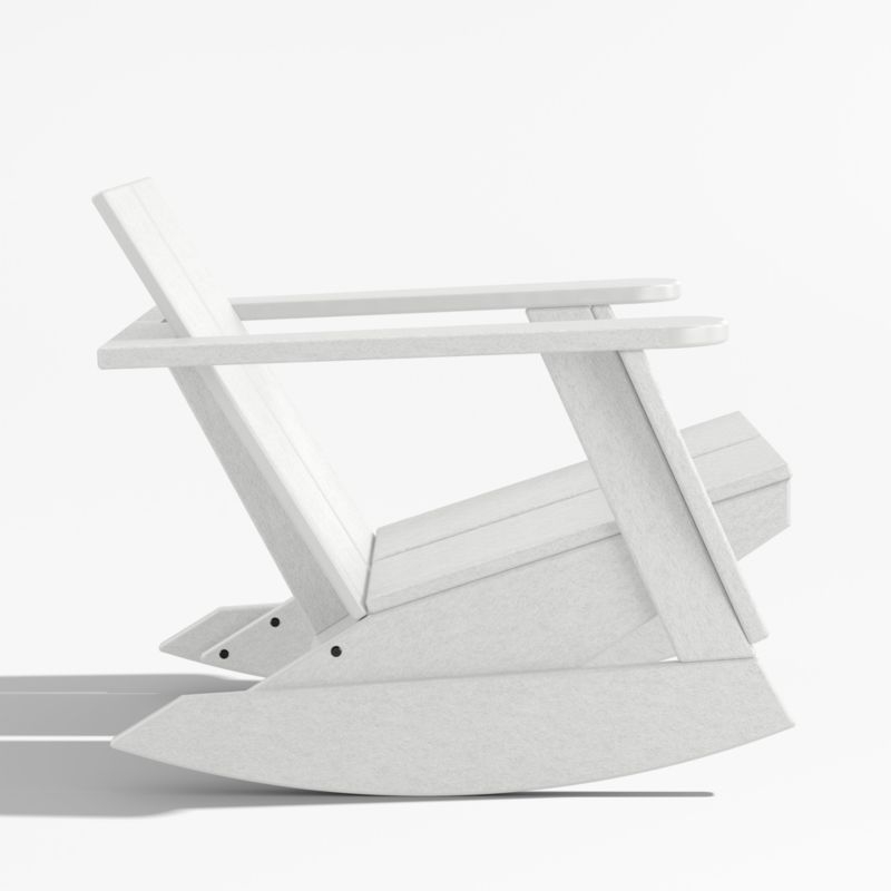 Paso White Outdoor Adirondack Rocking Chair by POLYWOOD® - Image 3