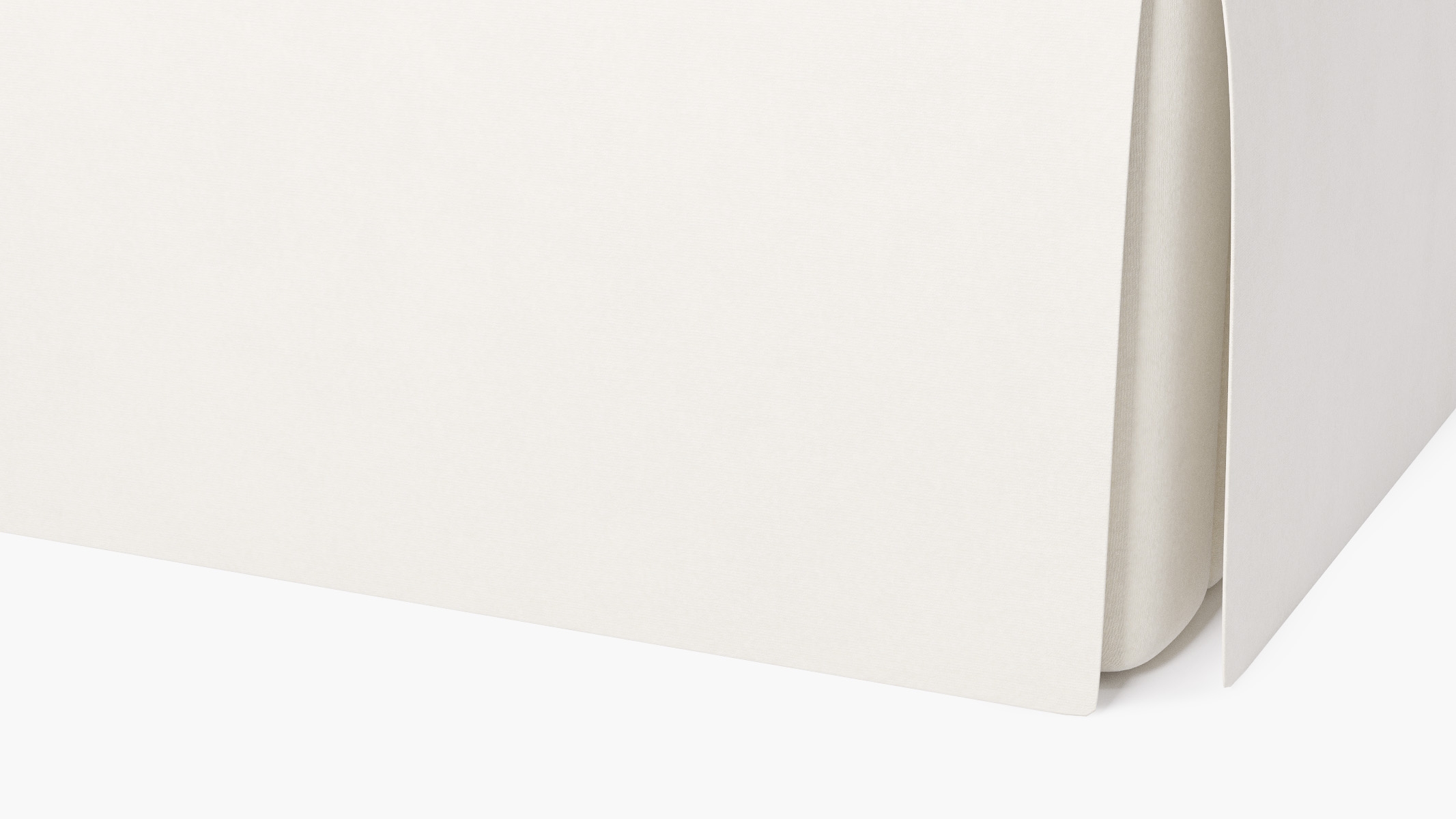 Skirted Track Arm Sofa, White Classic Velvet, Standard (39") - Image 6