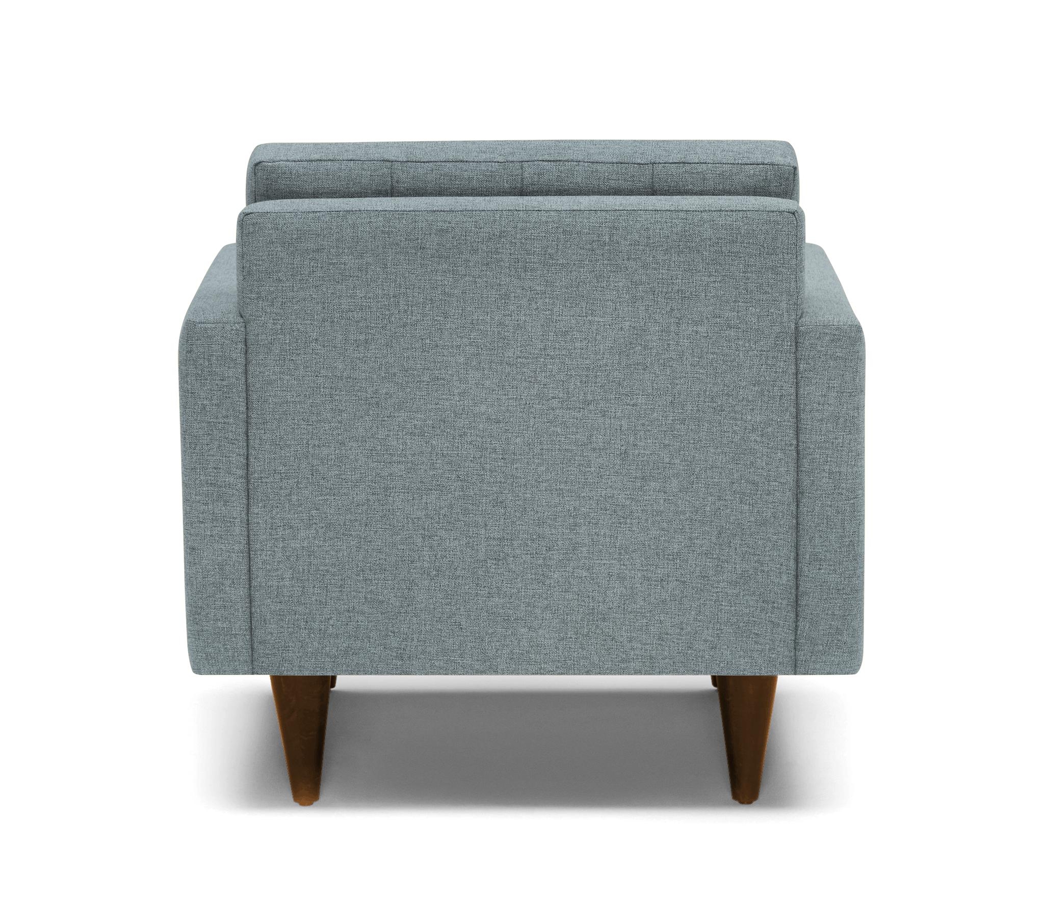 Blue Eliot Mid Century Modern Apartment Chair - Plush Mist - Mocha - Image 4