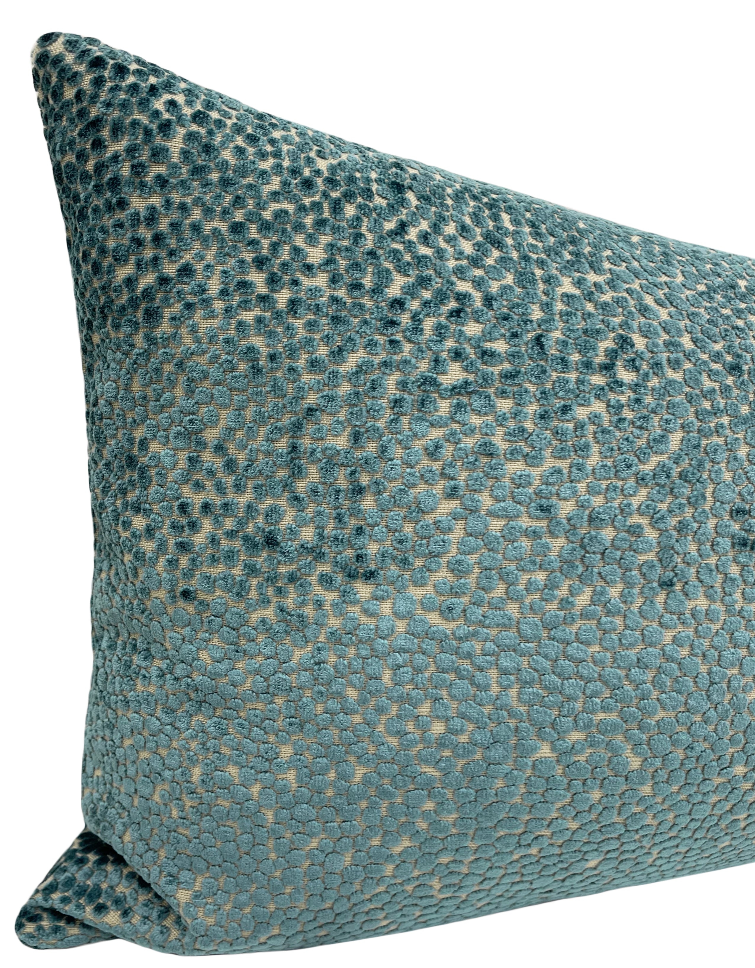 THE XL LUMBAR :: COSMO CUT VELVET // AEGEAN - 14" X 48" - Image 2