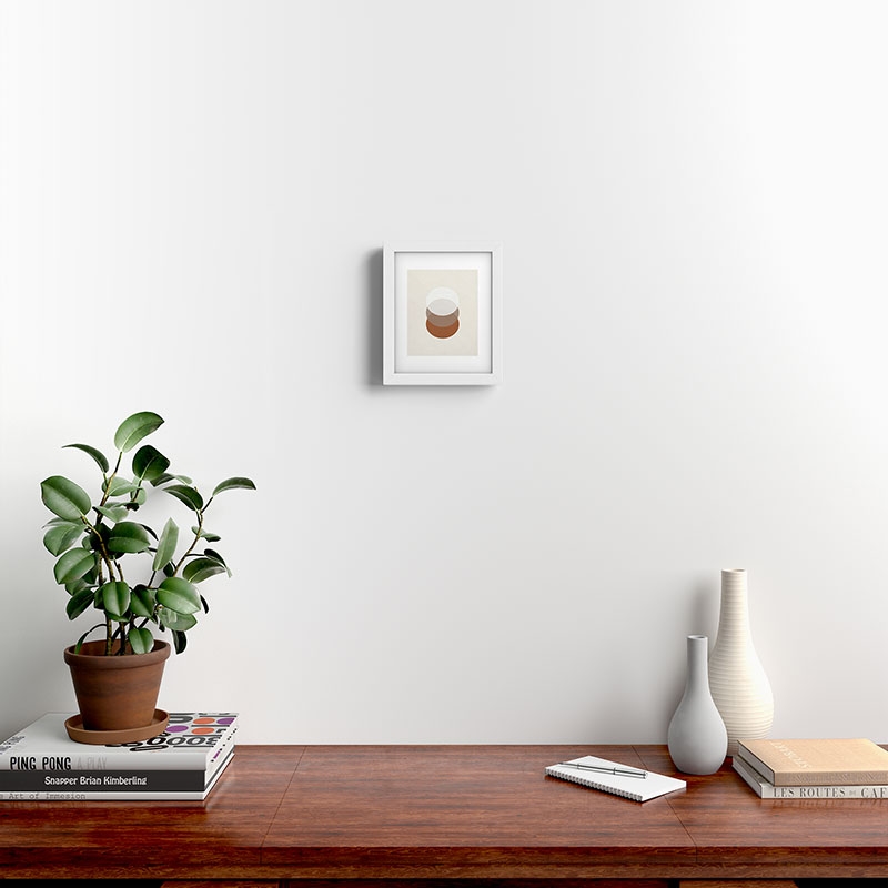 Orbit 005 by Rose Beck - Framed Art Print Modern White 8" x 10" - Image 1