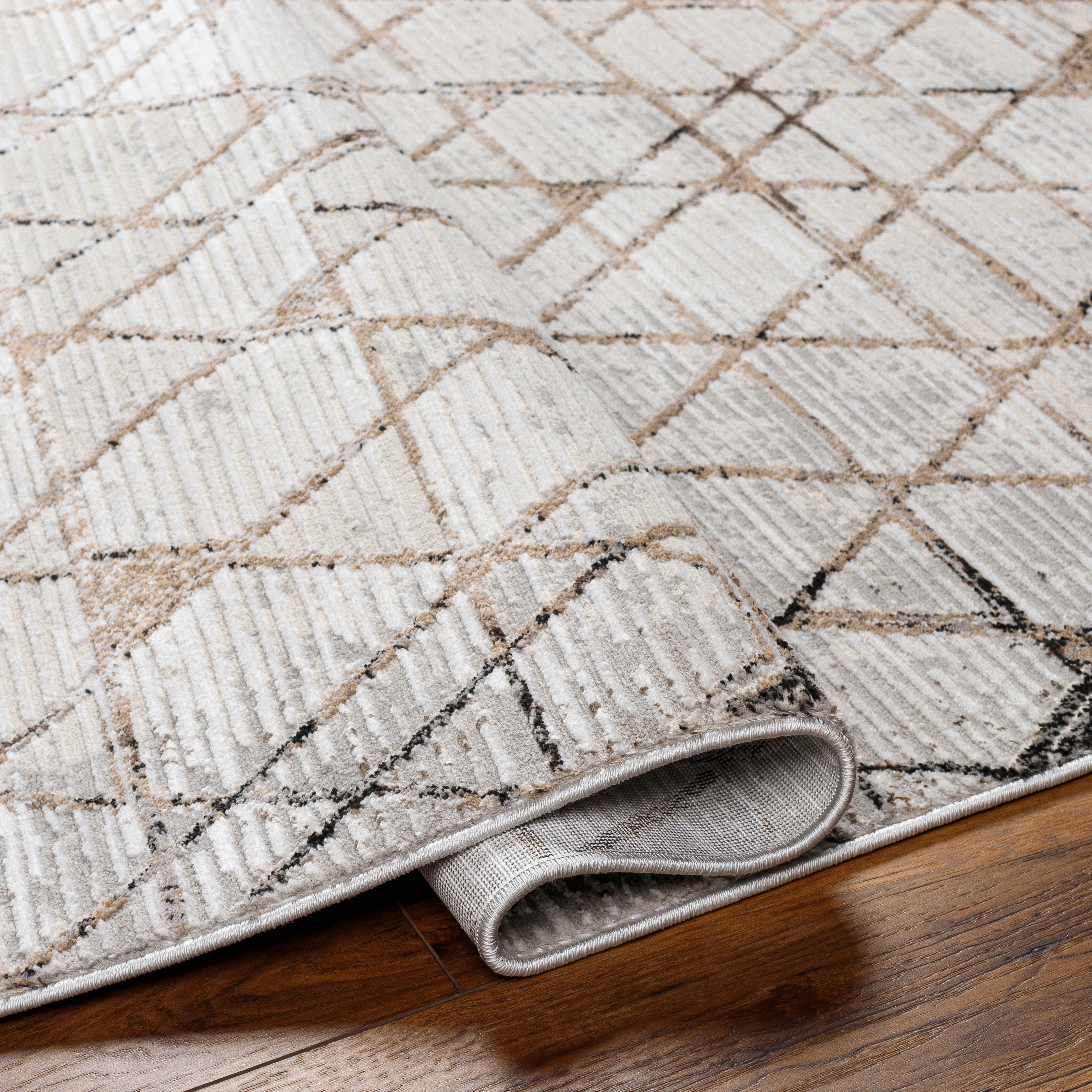 Obsession Gray Indoor 9'2" x 12' Machine Woven Rug - Image 4