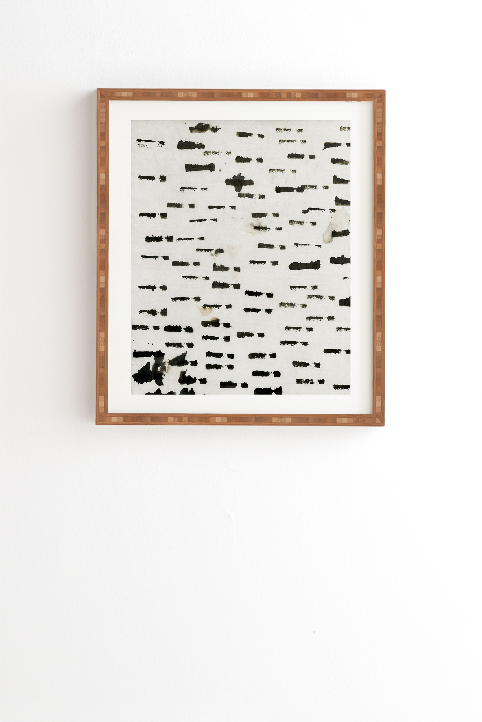 Wabi Sabi 1601 by Iris Lehnhardt - Framed Wall Art Bamboo 19" x 22.4" - Image 0