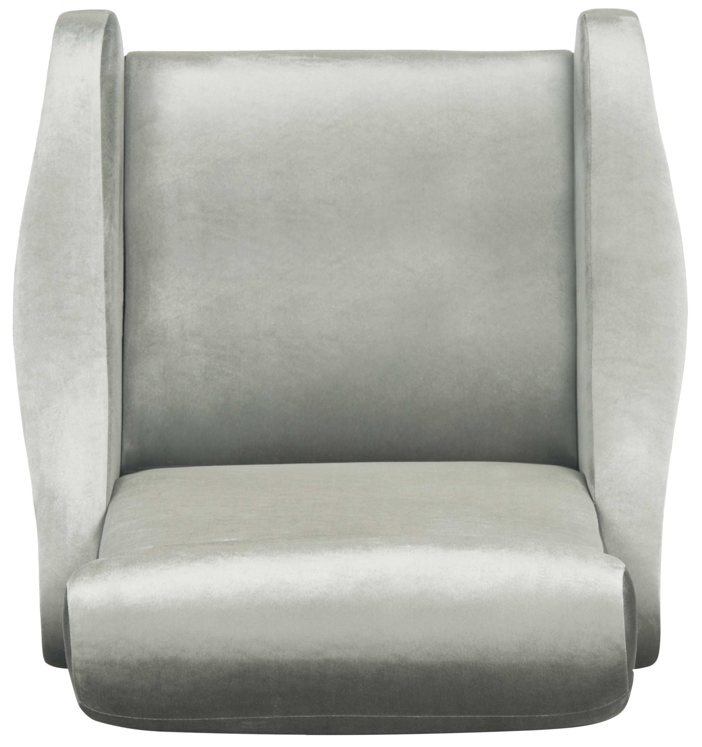 Elicia Velvet Retro Mid Centry Accent Chair - Light Grey - Safavieh - Image 1