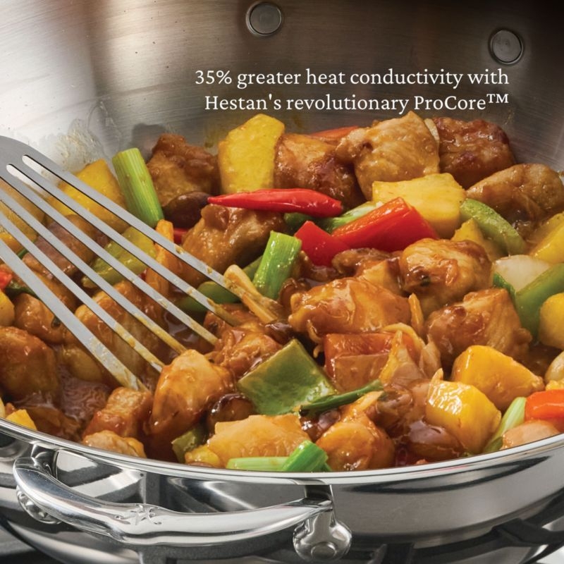 Hestan Probond Luxe 14" Stainless Steel Wok with Lid - Image 1