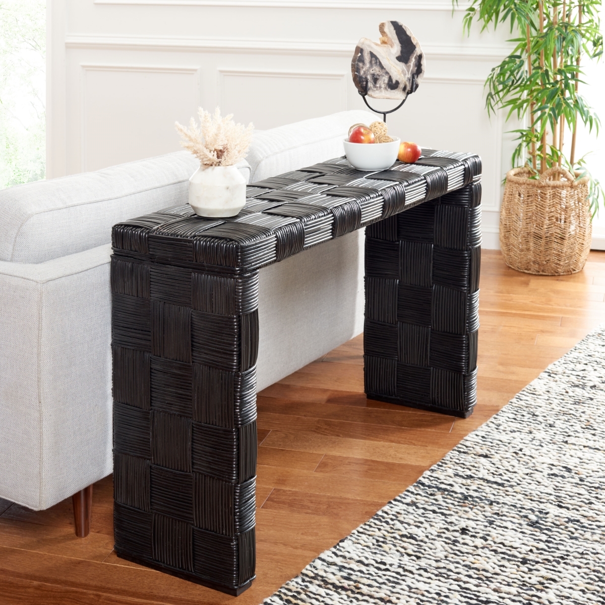 Adkin Console - Black - Safavieh - Image 1