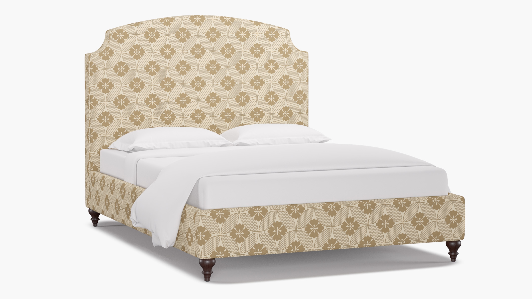 Cove Bed, Rattan Solaire, Espresso Traditional Turned Leg, Queen - Image 1