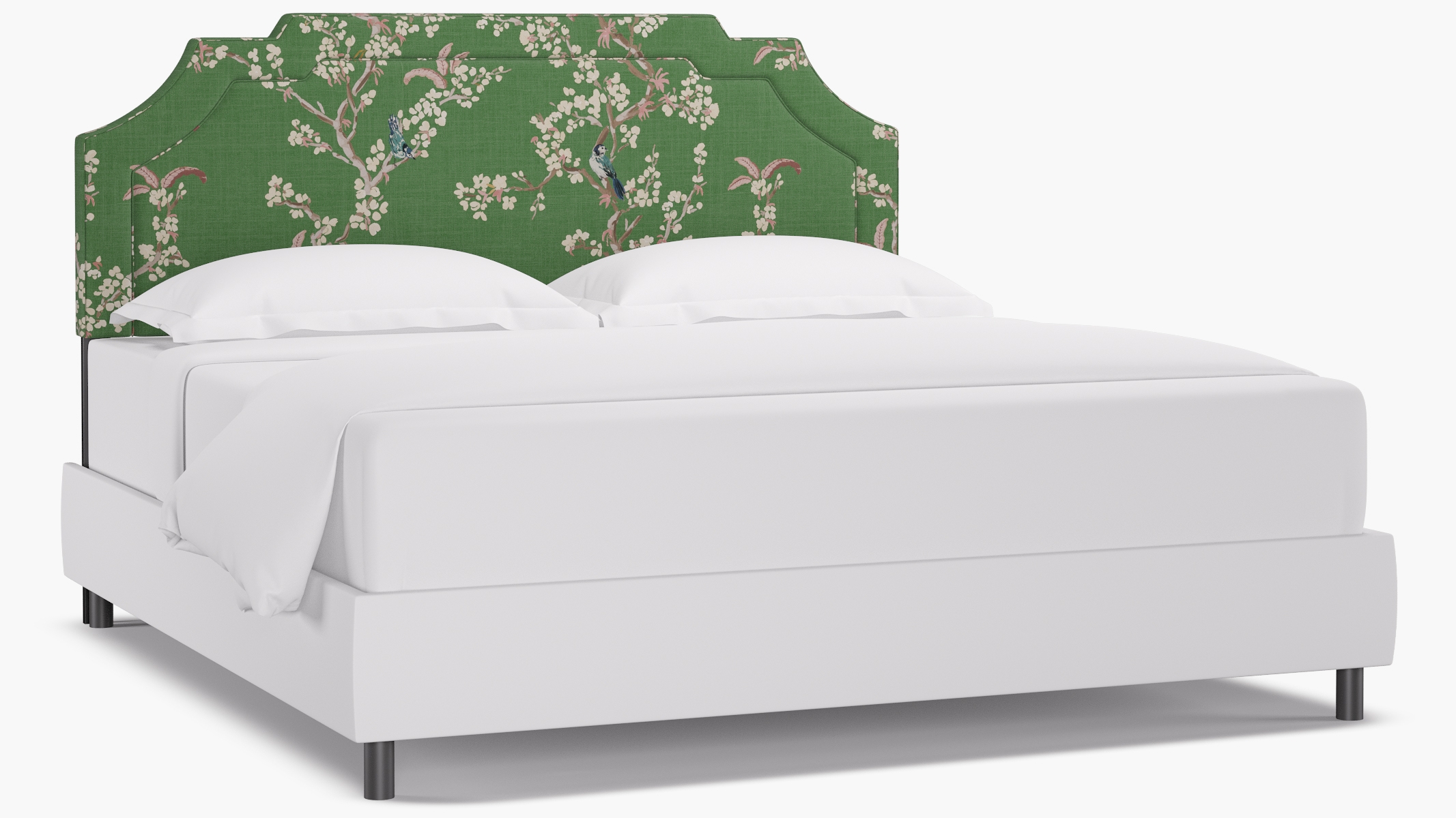 Art Deco Headboard, Jade Cherry Blossom, King - Image 0