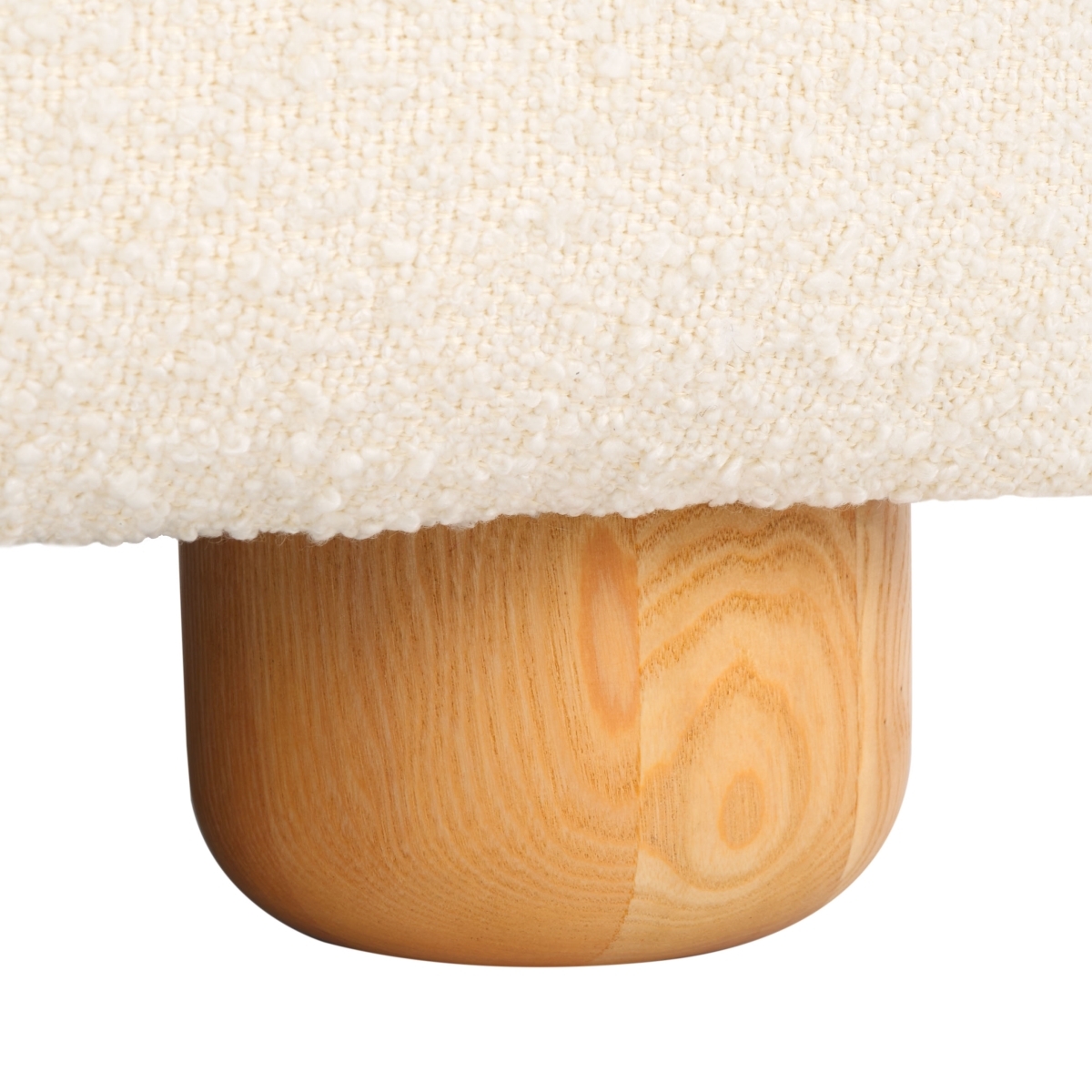 Dyanna Boucle Accent Chair - Ivory/Natural - Image 3