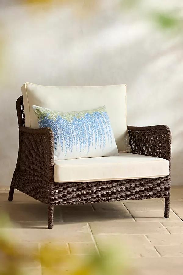 Harbor All Weather Wicker Lounge Chair, White Cushions - Image 0