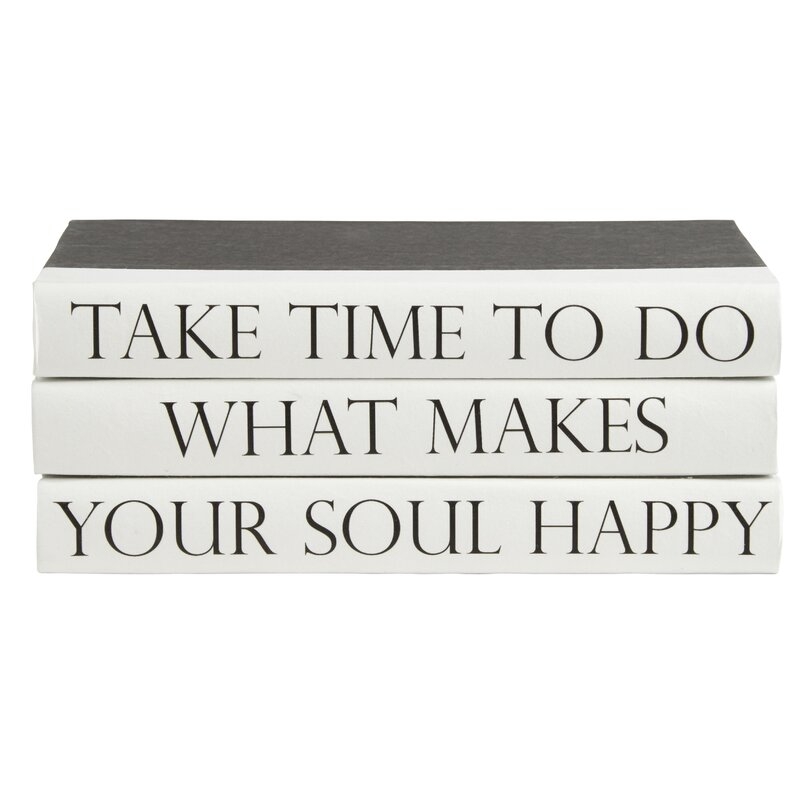 E. Lawrence Ltd. 3 Piece Take Time to Do Quote Decorative Book Set - Image 0