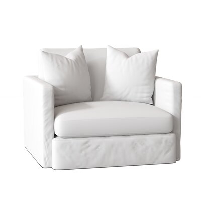 Kian 47" Wide Down Cushion Slipcovered Armchair - Image 0