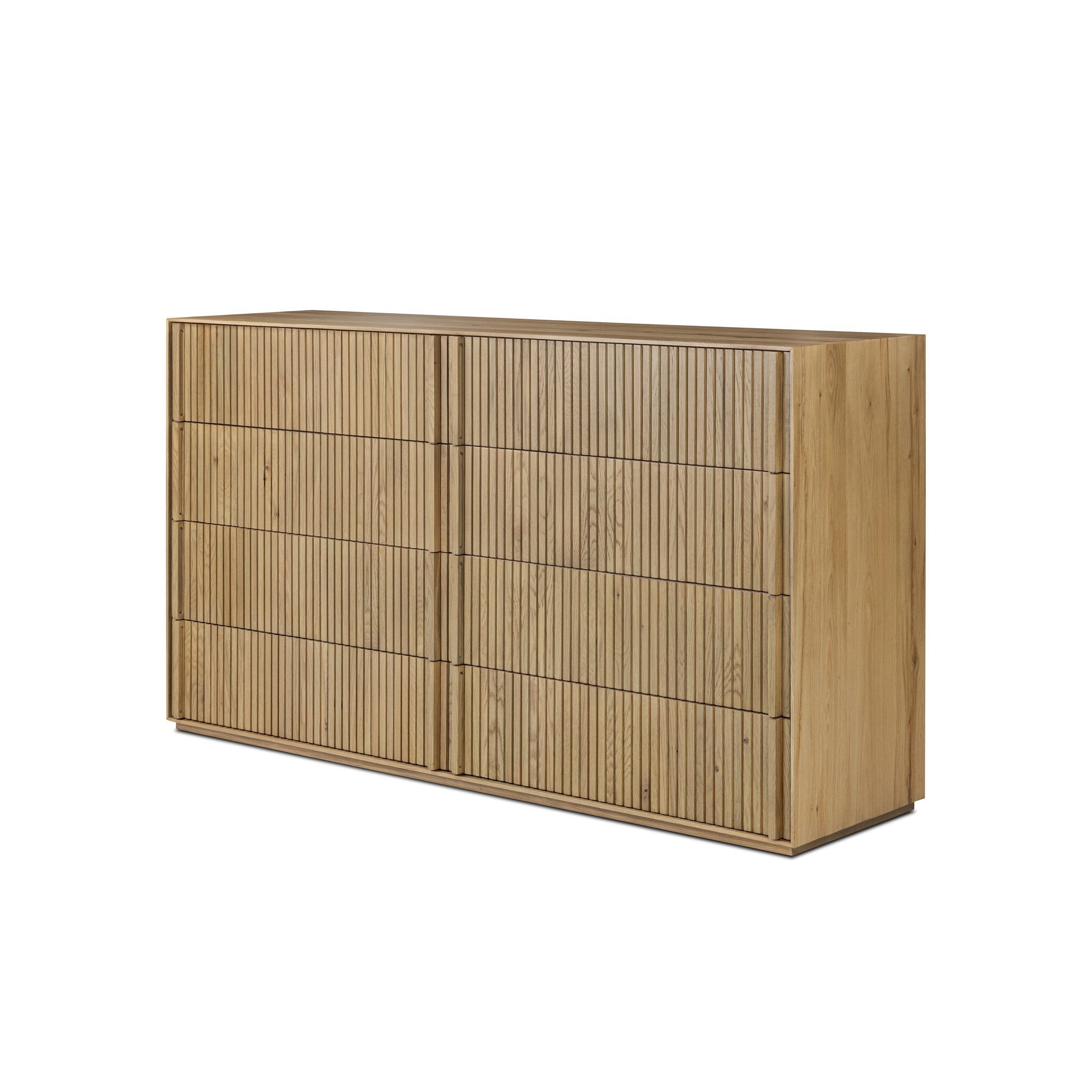Leo 8 Drawer Dresser - Rustic Light Natural Oak - Image 1