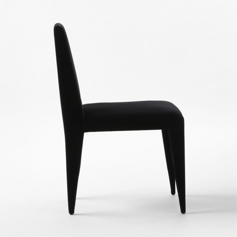 Editor Black Velvet Dining Chair Set of 4 - Image 4