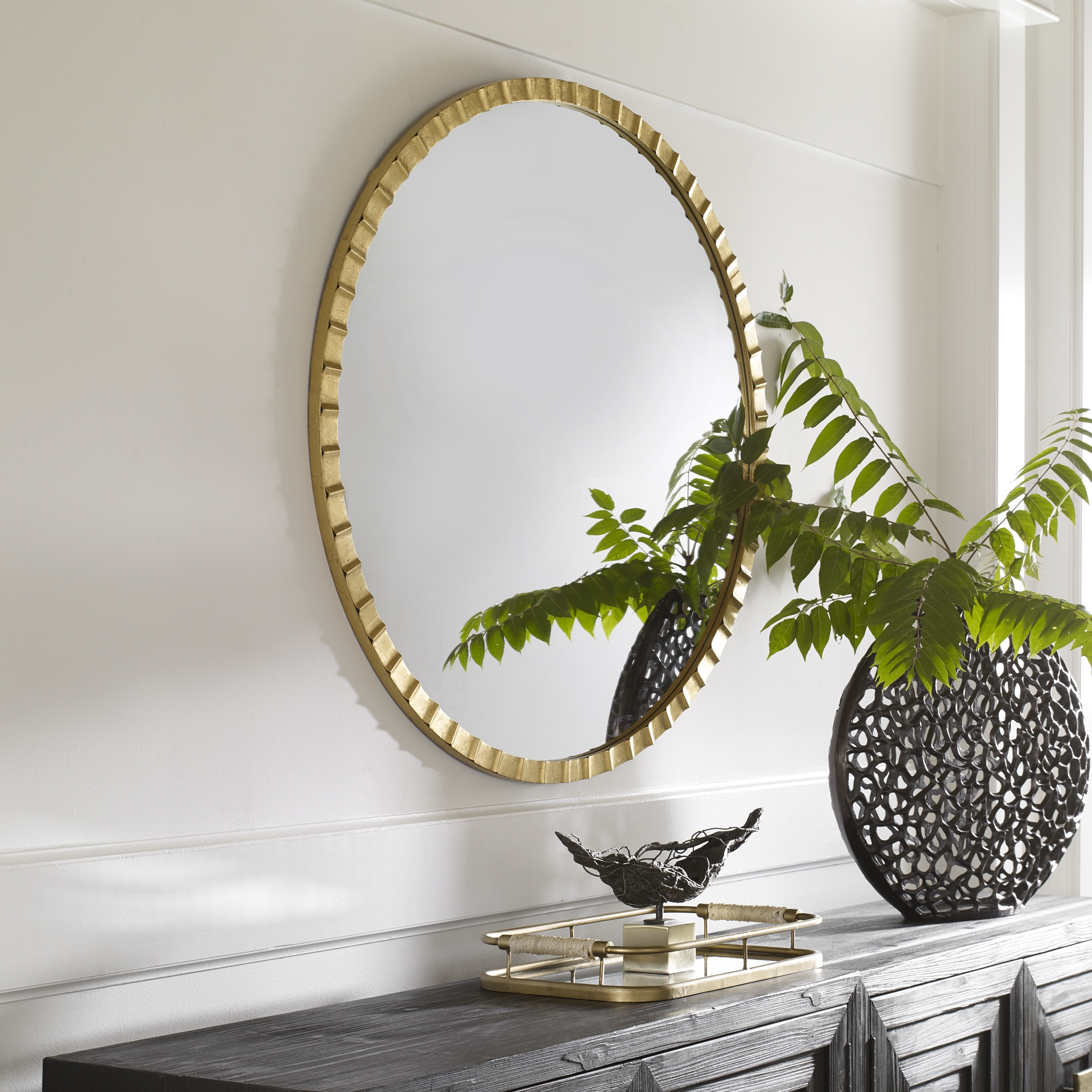 Dandridge Gold Round Mirror - Image 2