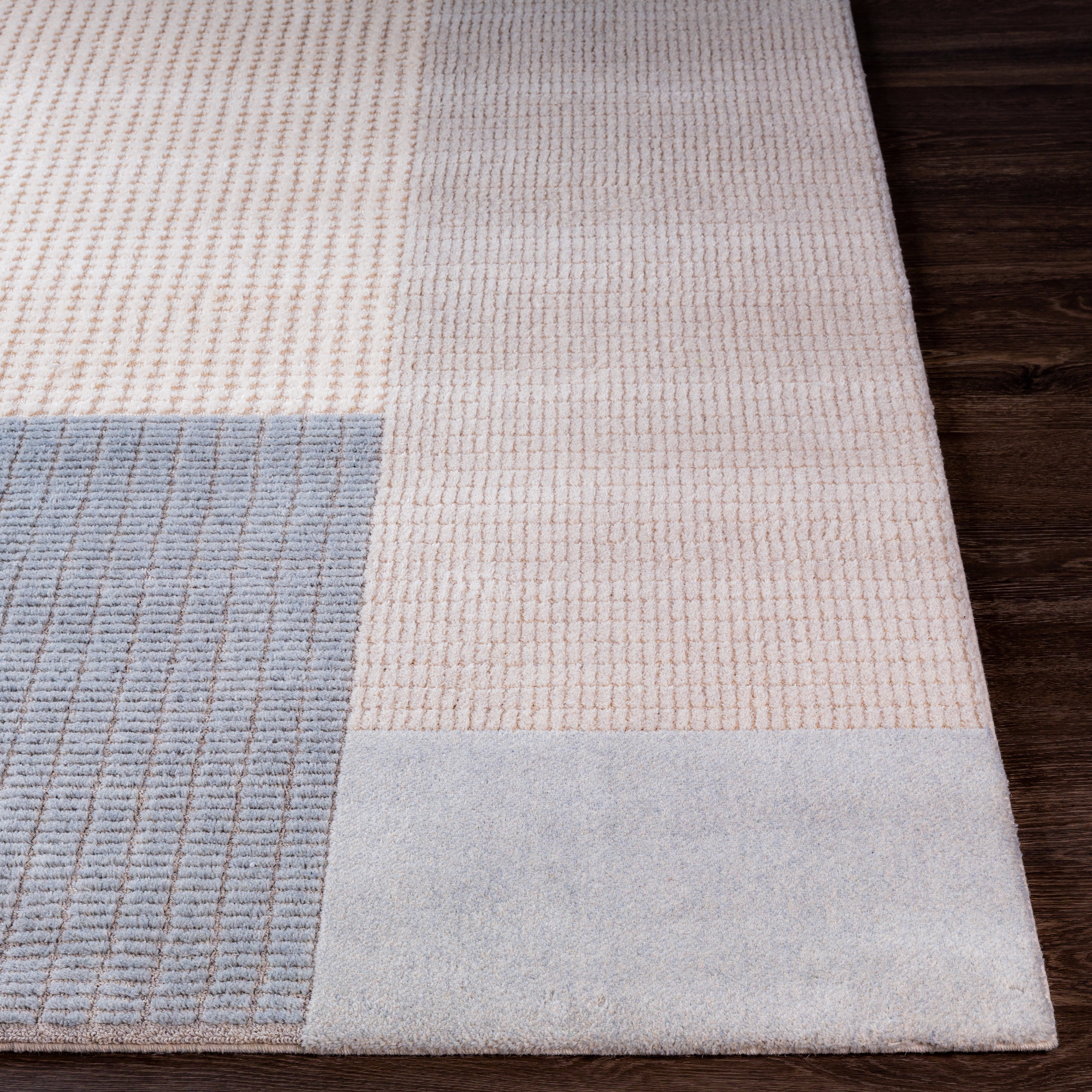 Flux Beige Indoor 2' x 2'11" Machine Woven Rug - Image 2