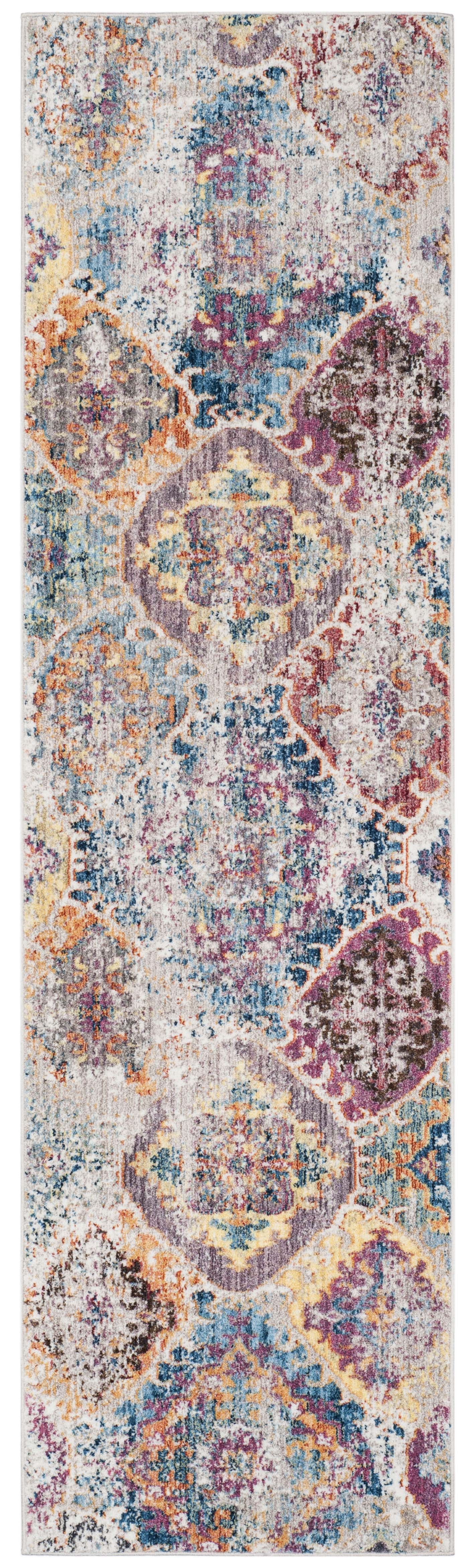 Arlo Home Woven Area Rug, BTL351D, Blue/Light Grey,  2' 3" X 8' - Image 0