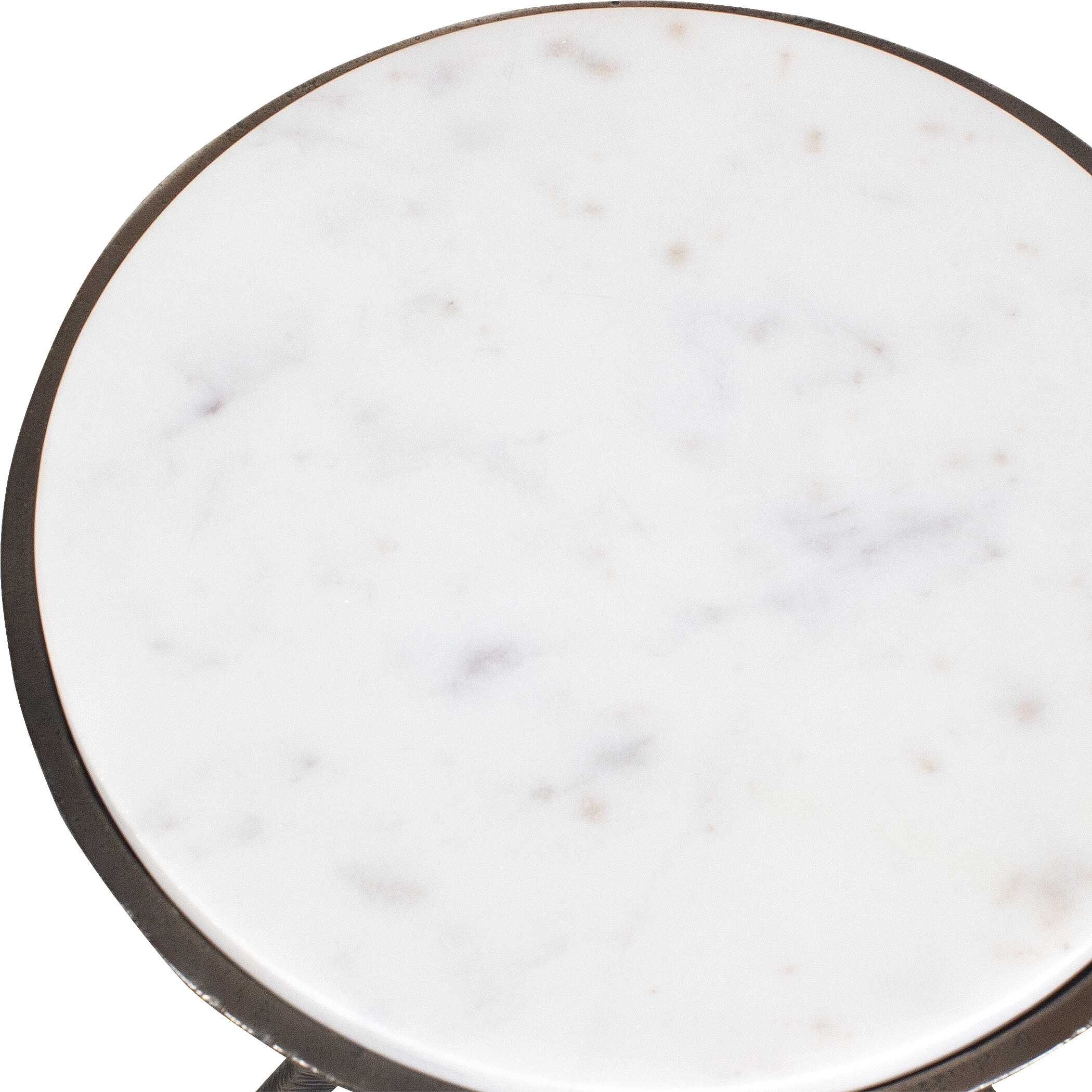Tilton White Marble Accent Table - Image 2