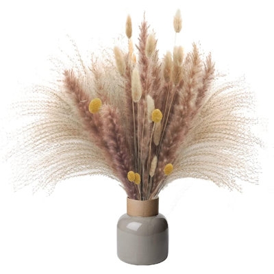 Faux Fluffy Pampas Grass, Small Boquet - Image 0