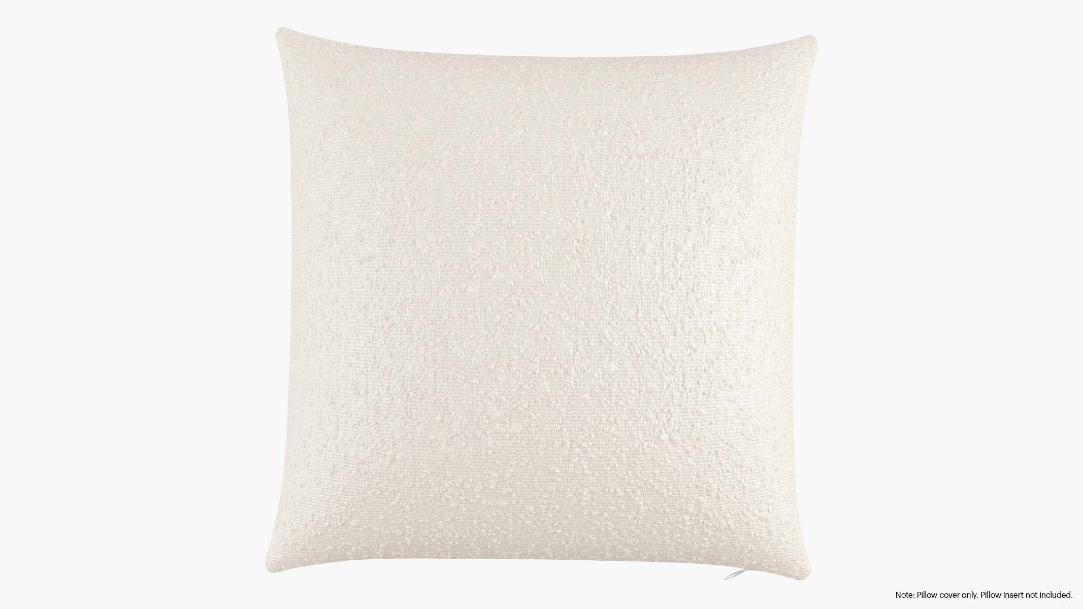 Throw Pillow Cover 22", Snow Bouclé, 22" x 22" - Image 0