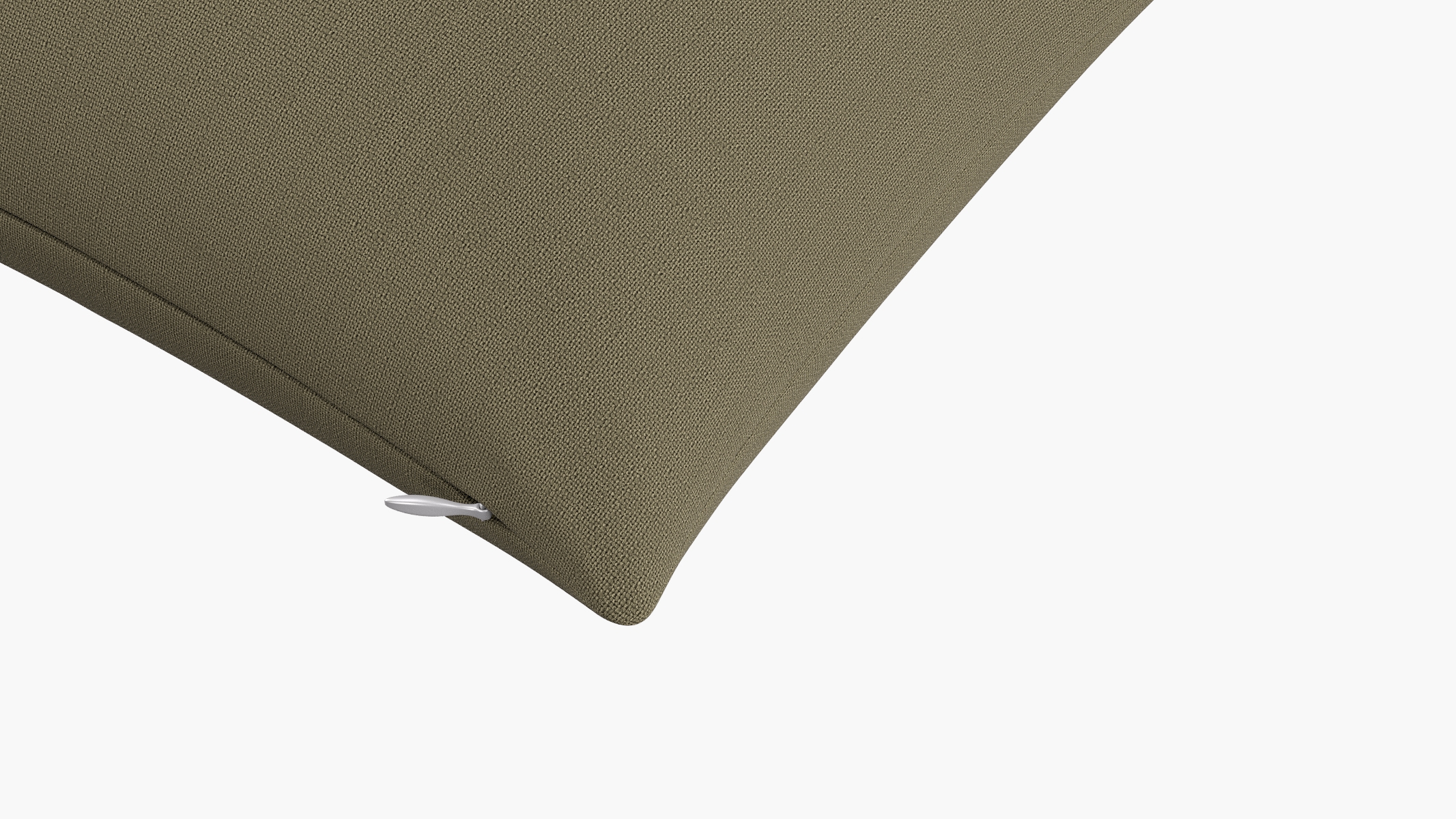 Olive Linen Throw Pillow - 14" x 20" - Image 1