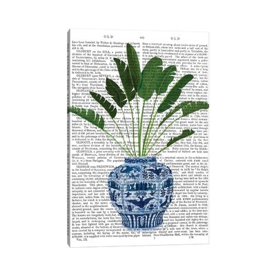 Chinoiserie Vase 5, with Plant Book Print by Fab Funky - Wrapped Canvas Graphic Art Print - Image 0