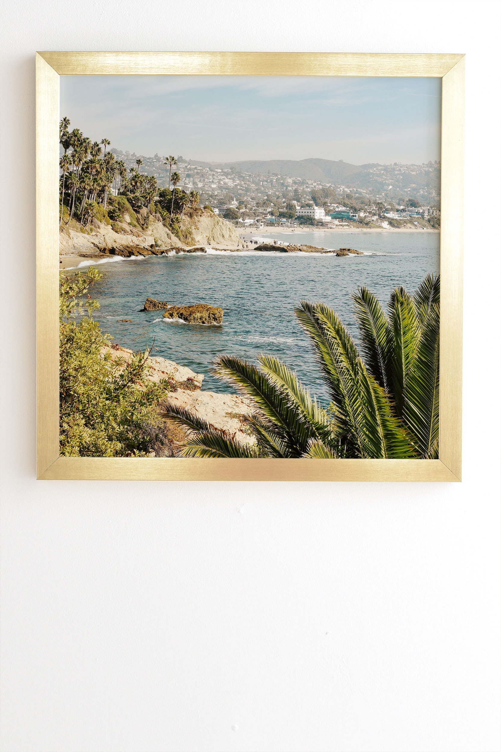 Laguna Beach by Bree Madden - Framed Wall Art Basic Gold 20" x 20" - Image 1