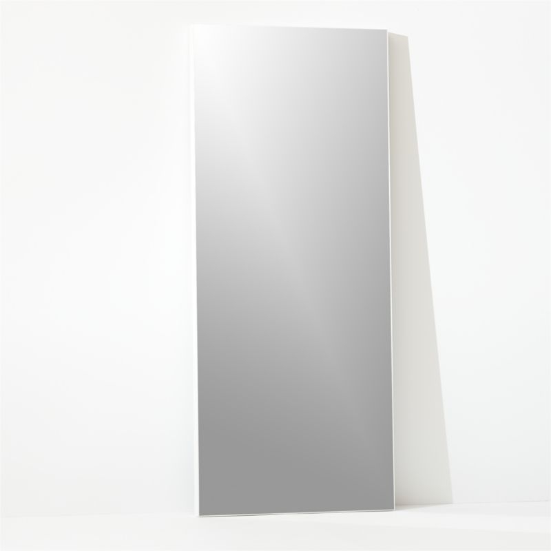 Infinity Modern White Full-Length Floor Mirror 32"x76" - Image 3