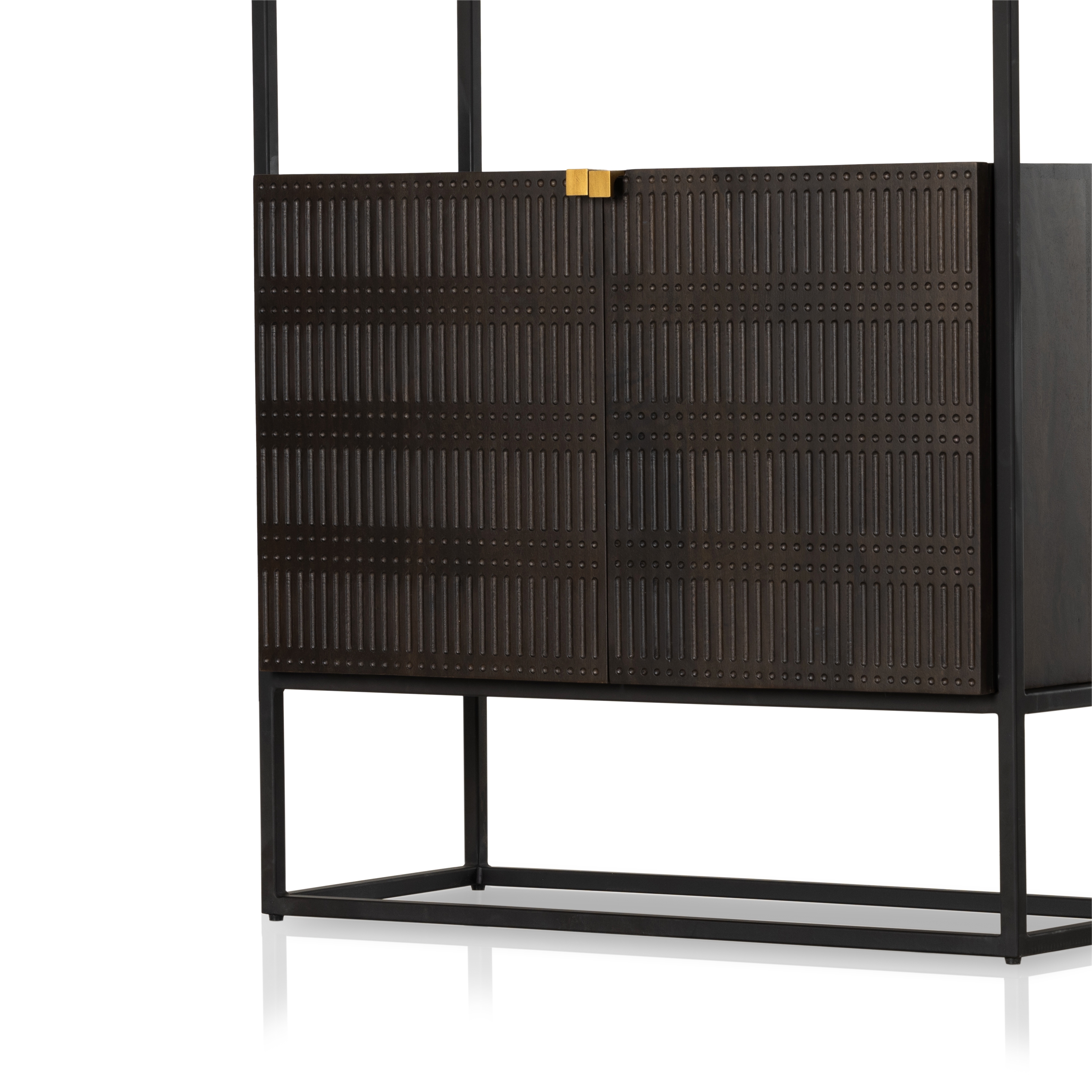 Kelby Bookcase-Carved Vintage Brown - Image 12