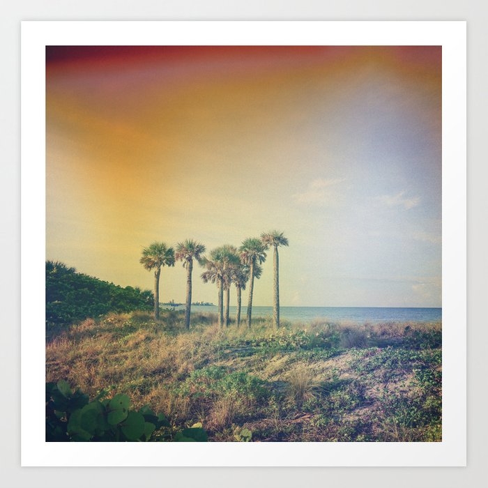 Seven Palm Trees Summer Vibes Art Print by Olivia Joy St Claire X  Modern Photograp - Small - Image 0