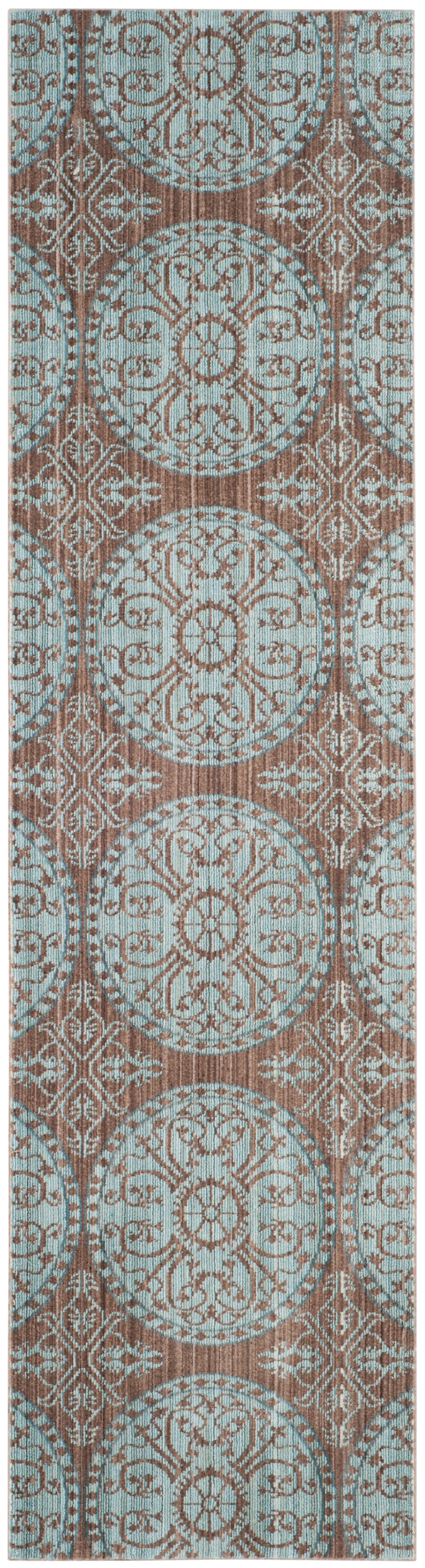Arlo Home Woven Area Rug, VAL214H, Brown/Alpine,  2' 3" X 8' - Image 0