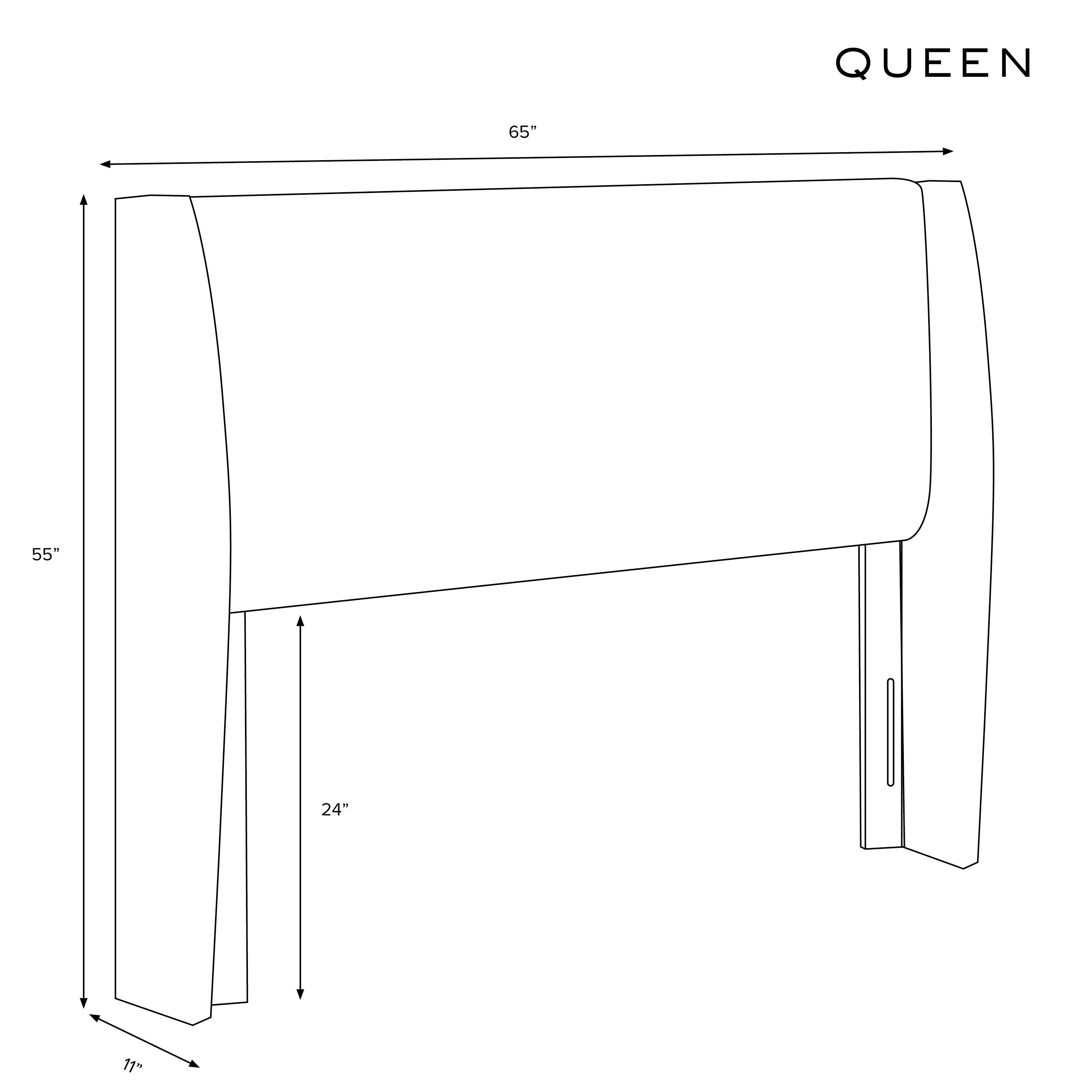 Queen Lawrence Wingback Headboard - Image 5