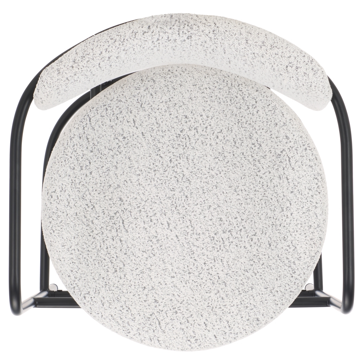 Andrean Arm Counter Stool - White / Black - Image 4