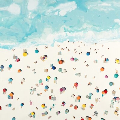 Beach Days by Randy Hibberd - Floater Frame Painting Print on Paper - Image 0