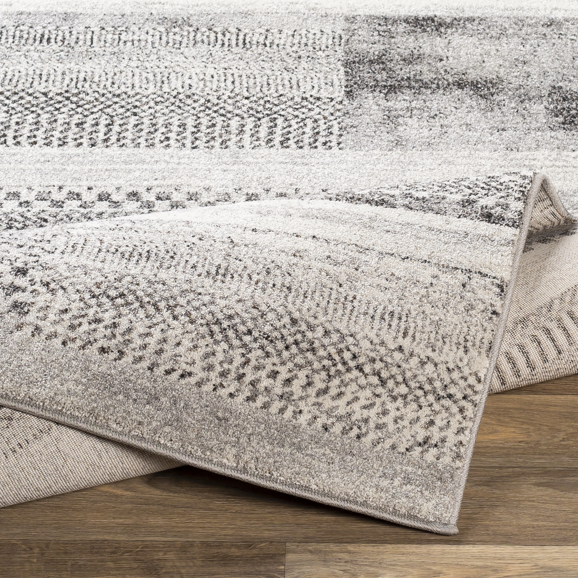 Nepali Gray Indoor 8'10" x 12'4" Machine Woven Rug - Image 4