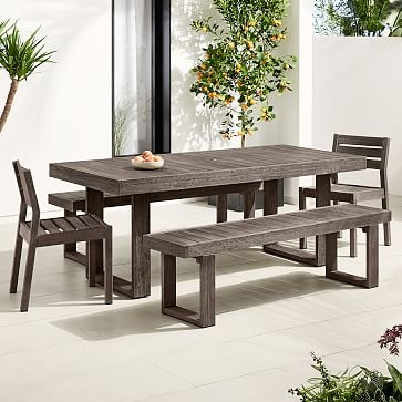 Portside Dining Table, 76.5", Weathered Gray - Image 3