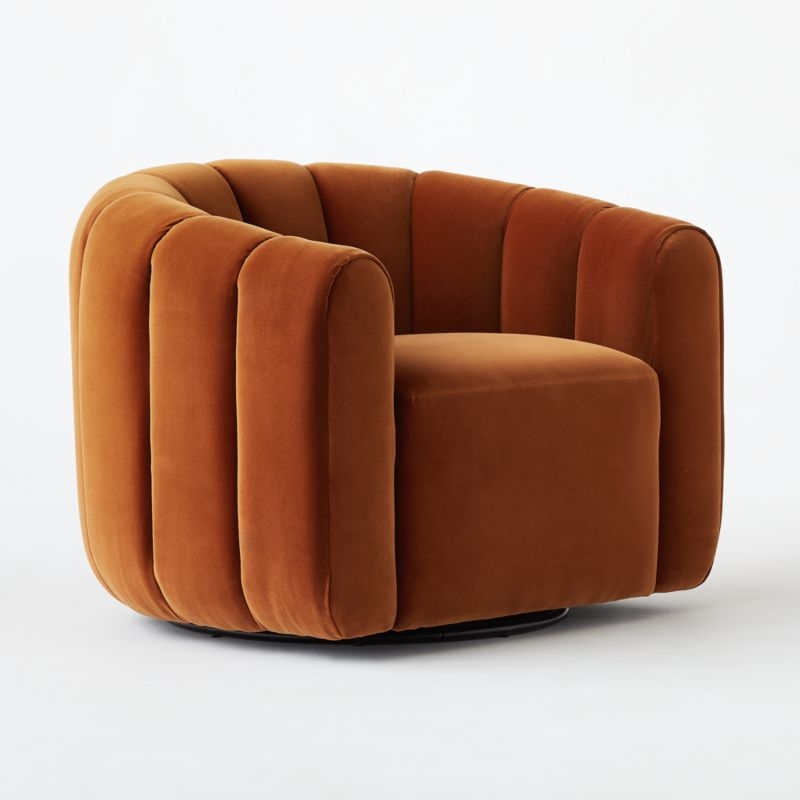 Fitz Wooly Sand Swivel Chair - Image 4