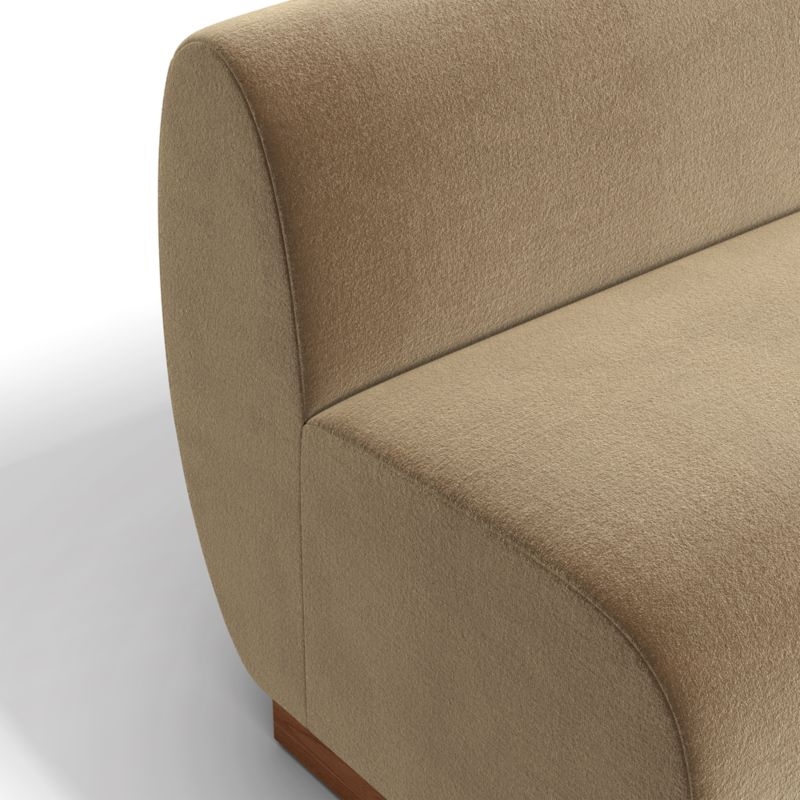 Leandro Ochre Brown Single Dining Banquette - Image 4