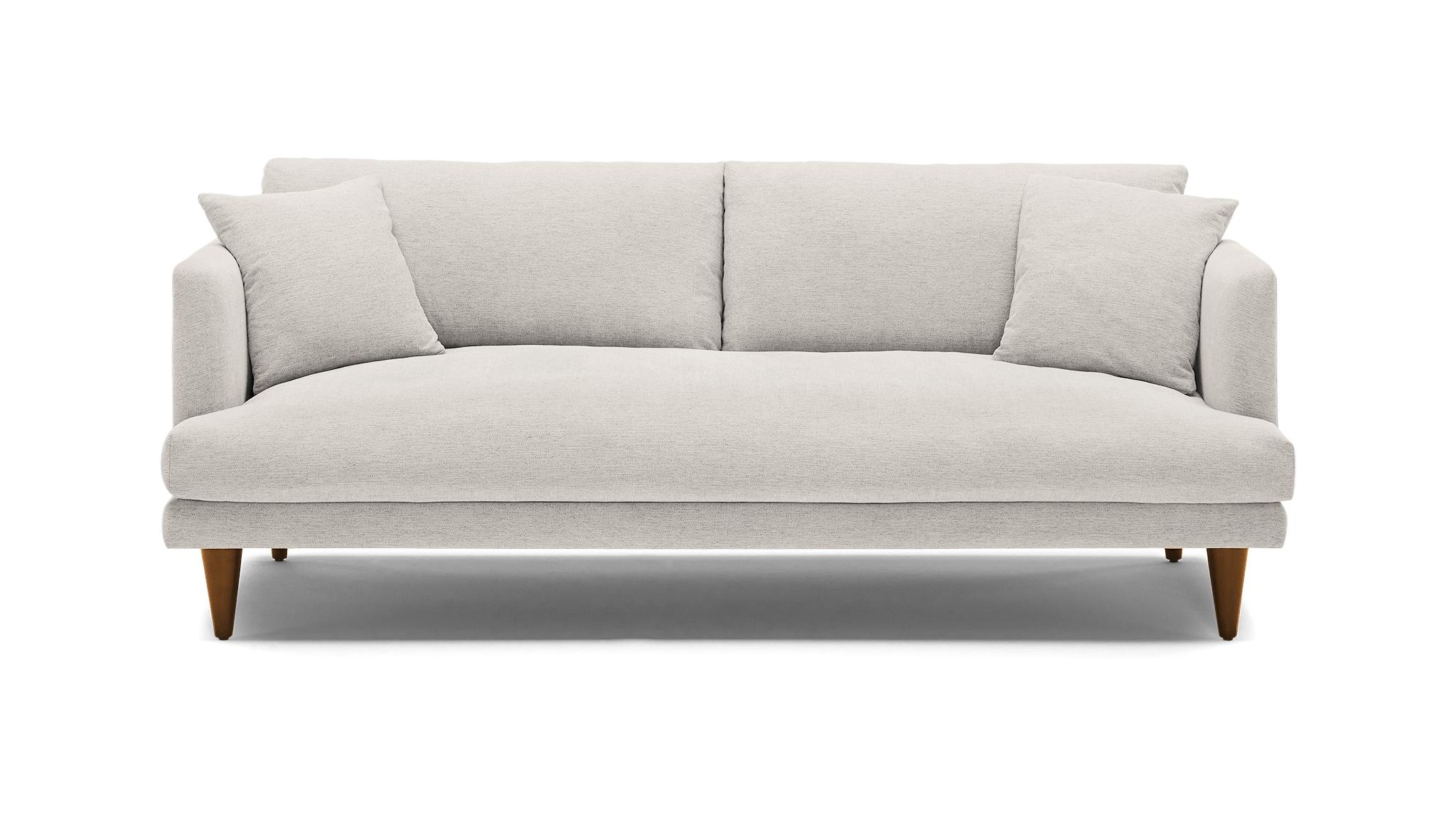 Beige/White Lewis Mid Century Modern Sofa - Merit Dove - Mocha - Cone - Image 0