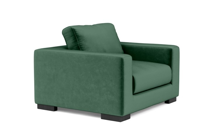 Henry Accent Chair with Green Malachite Fabric and Matte Black legs - Image 1