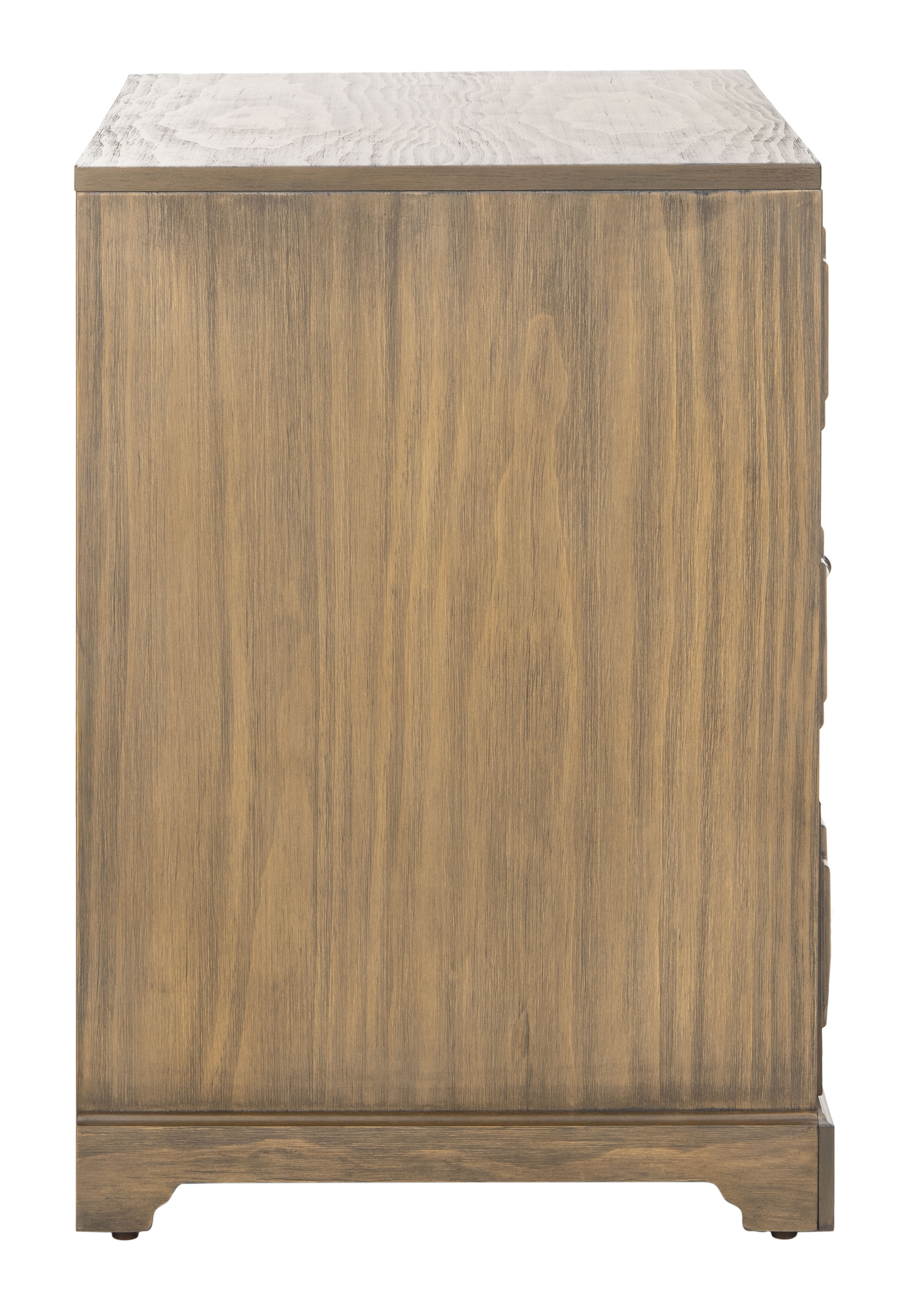 Leighton 3 Drawer Nightstand - Weathered Oak - Arlo Home - Image 1