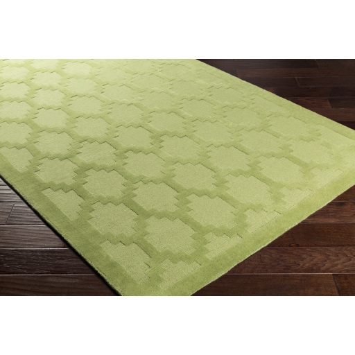 Metro Green Indoor 2'3" x 14' Handmade Rug - Image 1